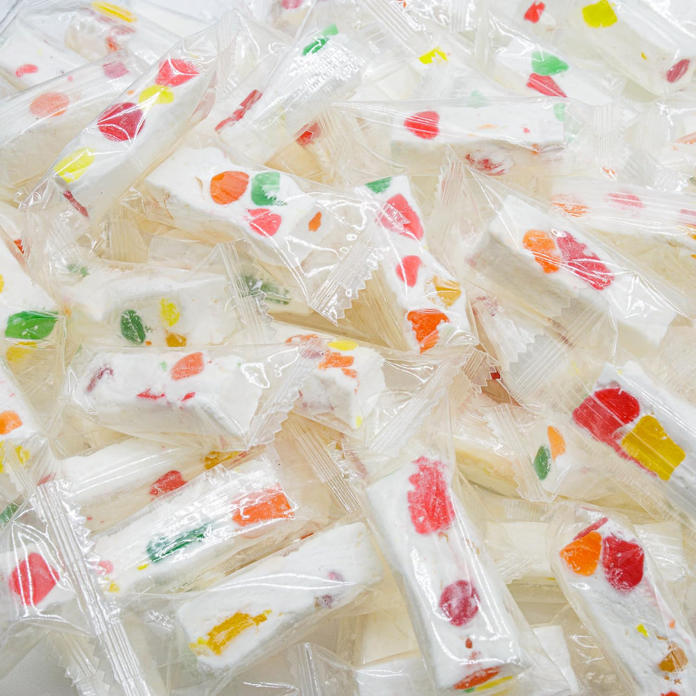 Donty-Tonty JUJUBE NOUGAT candies in a jar showing fresh soft texture