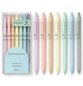 Donyang Gel Pens 7-pack cap close-up with a durable clip for portable writing.