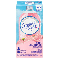 Doofie Deals Crystal Light Pink Lemonade drink mix packets offer convenient, low-calorie hydration.