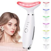 Dopsikn 7-color galvanic machine on face front view supports gentle skincare routines
