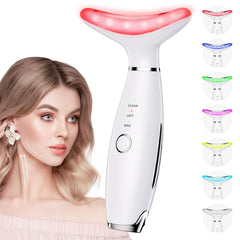 Dopsikn 7-color galvanic machine on face front view supports gentle skincare routines