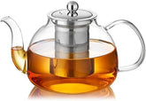 DOPUDO 40OZ glass teapot with infuser for loose leaf tea preparation