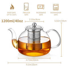 DOPUDO stovetop safe glass teapot ideal for quick brews