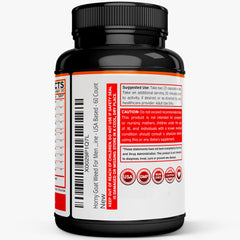DORADO NUTRITION Horny Goat Weed ingredients list highlighting Maca, Ginseng, and L-Arginine.