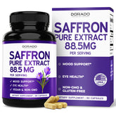 DORADO NUTRITION saffron capsules bottle front highlighting mood and energy support.