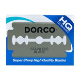Dorco ST300 Platinum Extra blades close-up in premium stainless steel for a smooth shave
