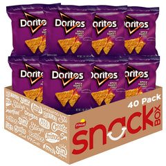 Doritos Spicy Sweet Chili 40-pack bags ready for convenient snacking on the go.