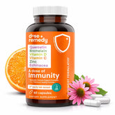 Dose + Remedy Immunity Quercetin bottle front for daily immune support.