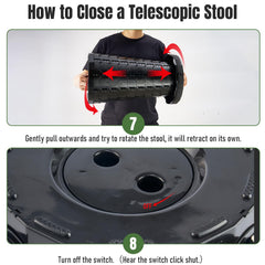 Doseno foldable stool lightweight at two point two pounds for easy carry.