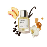 Dossier Original Slice of Heaven bottle highlights caramel-vanilla aroma for everyday elegance.