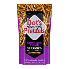 Dot's Cinnamon Sugar Pretzel Twist for on-the-go snacking.
