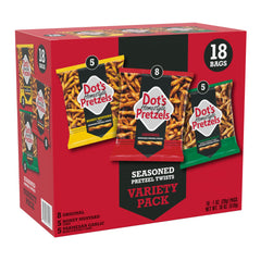 Dot's Homestyle Pretzels Original bag for on-the-go crunchy snacking.