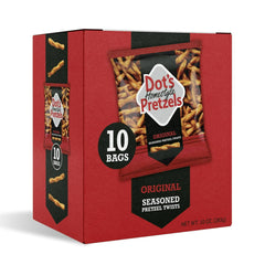 Dot's Homestyle Pretzels Original Twist 1oz bag, ready for quick grab-and-go snacking.