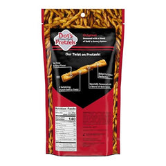 Dot's Pretzels bag front shows branding and 16oz size for sharing.