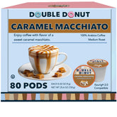 Double Donut Caramel Macchiato pods in box for easy single-serve mornings.