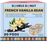 Double Donut Coffee Vanilla Bean Pod front view for convenient Keurig brewing.
