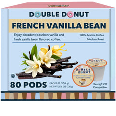 Double Donut Coffee Vanilla Bean Pod front view for convenient Keurig brewing.