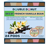 Double Donut Vanilla decaf pods pack offer smooth flavor for Keurig brewers and dessert-like aroma.