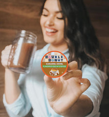 Double Donut Keurig-compatible pods fit most brewers.
