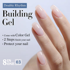 8-in-1 gel in action for shaping and jewel adhesion.