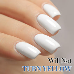 Double Rhythm no wipe top coat bottle closeup for smooth finish.