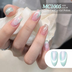 Double Rhythm shimmer glitter gel closeup highlights radiant particles for depth and dimension.