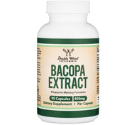 Double Wood Bacopa Monnieri capsules in bottle suggesting memory support and focus