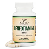 Double Wood Benfotiamine bottle front showing high-absorption B1 supplement