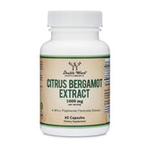 Double Wood Citrus Bergamot 1000mg capsules bottle for daily heart support.
