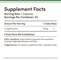 Double Wood Ergothioneine bottle front view, convenient two-month supply for daily antioxidant support.