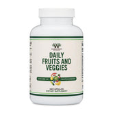 Double Wood Fruits and Veggies Daily Blend bottle for vegan daily wellness