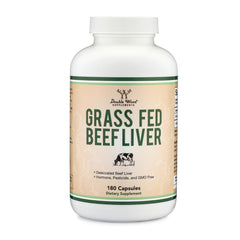 Double Wood Grass Fed Beef Liver Capsules bottle front for daily wellness