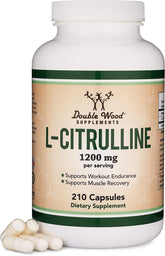 Double Wood L-Citrulline bottle front shows 1,200 mg serving label for workouts