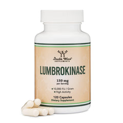 Double Wood Lumbrokinase bottle with capsules for circulation support