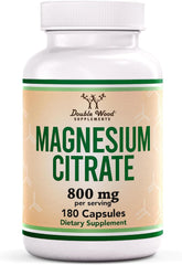 Double Wood Magnesium Citrate 800mg bottle supports digestion and occasional constipation relief.