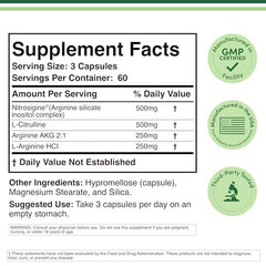 Double Wood Nitric Oxide capsules close-up highlighting Nitrosigine complex