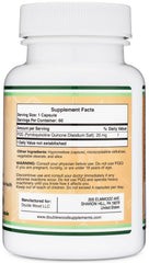 Double Wood PQQ capsules close-up showing quality and capsule contents for mitochondrial health