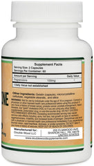 Double Wood Pregnenolone label close-up highlighting dosage.