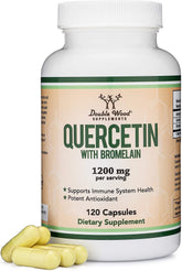 Double Wood Quercetin with Bromelain bottle front for immune support on daily routines