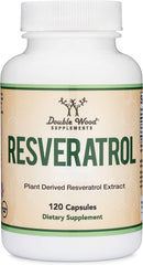 Double Wood Resveratrol 500mg bottle for daily antioxidant support
