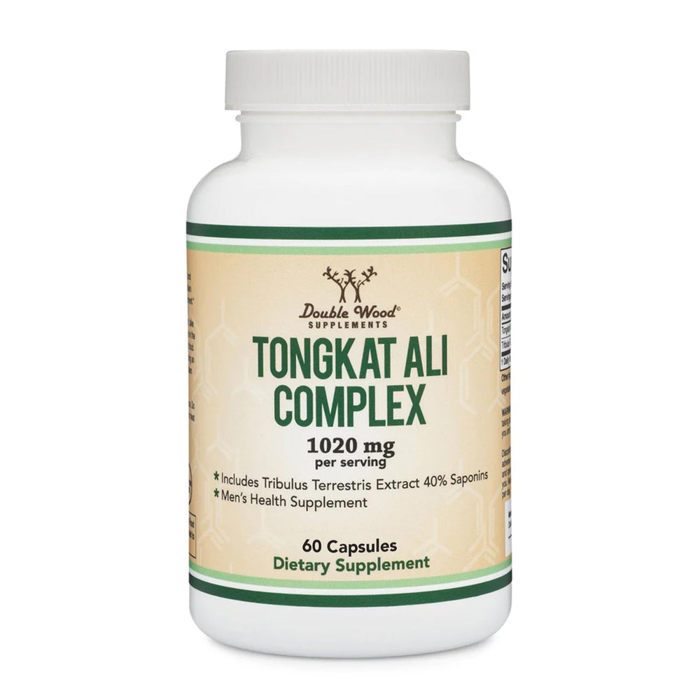 Double Wood Tongkat Ali capsules for a 1000mg serving endurance support