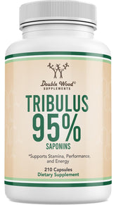 Double Wood Tribulus Terrestris bottle on shelf may support stamina for active days