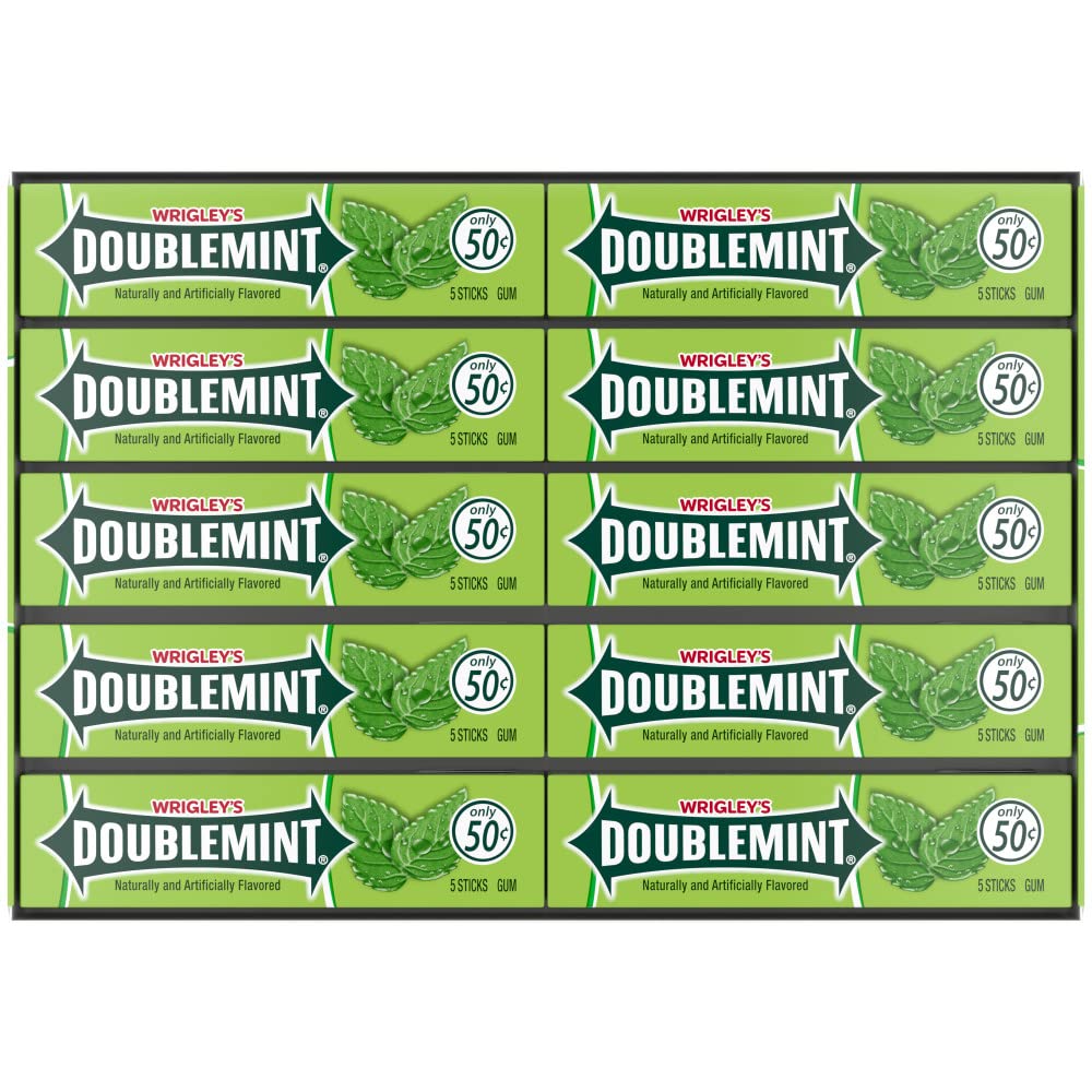 Doublemint bulk pack with 40 five-stick packs ready to share and enjoy
