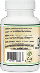 Double Wood DHM1000 label highlights gluten-free and non-GMO quality standards.