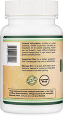 Double Wood Inositol 1000 mg capsules in veggie capsules for vegetarian safety.