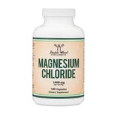 Double Wood Magnesium Chloride bottle overview showing high magnesium concentration for daily support.