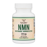 Double Wood NMN powder bottle front view for easy daily dosing.