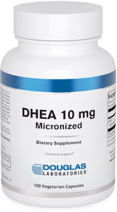 Douglas Laboratories DHEA 10 mg capsules bottle indicating hormone balance support.