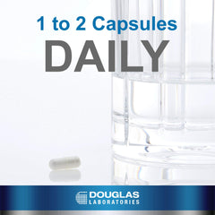 DHEA 10 mg capsules packaging box from Douglas Laboratories with product details.