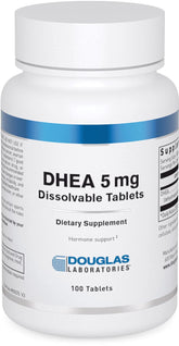Douglas Laboratories DHEA 5 mg dissolvable tablet in bottle supports hormone balance.
